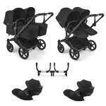 Bugaboo Trio Gemellare Donkey 6 Heritage Black con Cloud G Plus i-Size