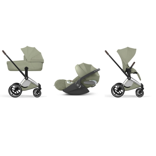 Cybex Priam Style Trio Chrome-Sage Green con Cloud T Plus