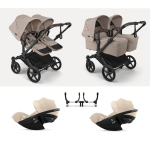 Bugaboo Trio Gemellare Donkey 6 Desert Taupe con Cloud G3 Plus i-Size