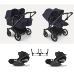 Bugaboo Trio Gemellare Donkey 6 Deep Indigo con Cloud T i-Size