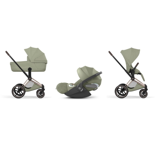 Cybex Priam Style Trio Rosegold-Sage Green con Cloud T Plus