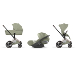 Cybex Priam Style Trio Rosegold-Sage Green con Cloud T Plus