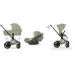 Cybex Trio ePriam Style Matt Black-Sage Green con Cloud T Plus