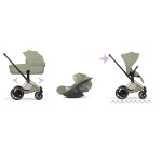 Cybex Trio ePriam Style Rosegold-Sage Green con Cloud T Plus