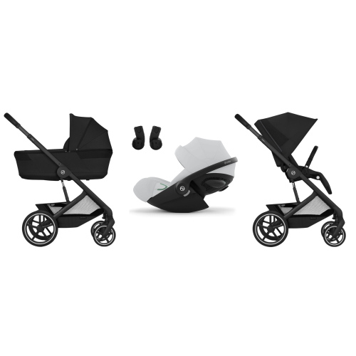 Cybex Trio Balios Moon Black con Navicella Richiudibile e Cloud G i-Size