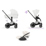 Cybex Trio ePriam Style Chrome-Off White con Cloud T I-Size Plus