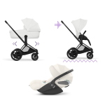 Cybex Trio ePriam Style Matt Black-Off White con Cloud T I-Size