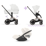 Cybex Trio ePriam Style Rosegold-Off White con Cloud T I-Size
