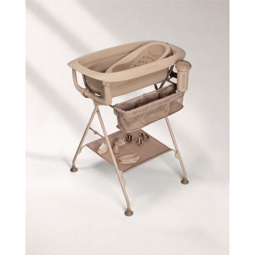 Twistshake Luxury Bath Kit Mocha – Vaschetta Pieghevole con Supporto 