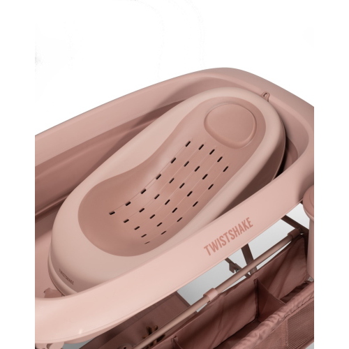 Twistshake Luxury Bath Kit Faded Pink – Vaschetta Pieghevole con Supporto 