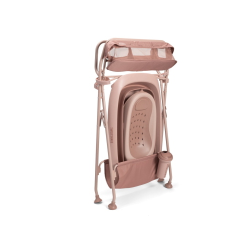 Twistshake Luxury Bath Kit Faded Pink – Vaschetta Pieghevole con Supporto 