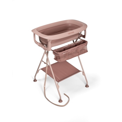 Twistshake Luxury Bath Kit Faded Pink – Vaschetta Pieghevole con Supporto 