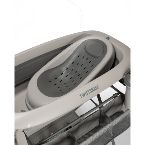 Twistshake Luxury Bath Kit Faded Grey – Vaschetta Pieghevole con Supporto 