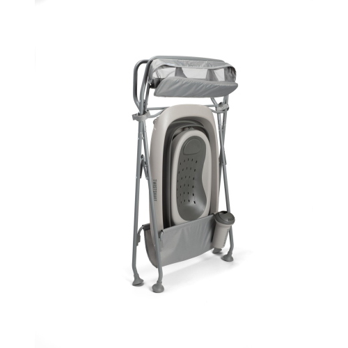Twistshake Luxury Bath Kit Faded Grey – Vaschetta Pieghevole con Supporto 