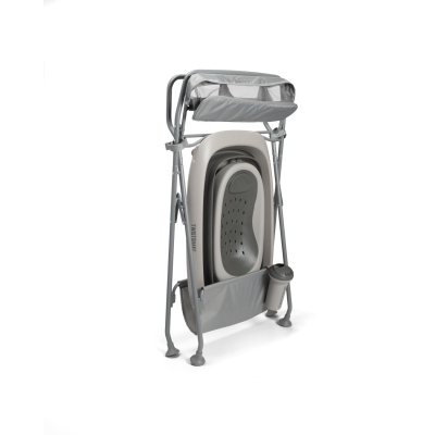 Twistshake Luxury Bath Kit Faded Grey – Vaschetta Pieghevole con Supporto 