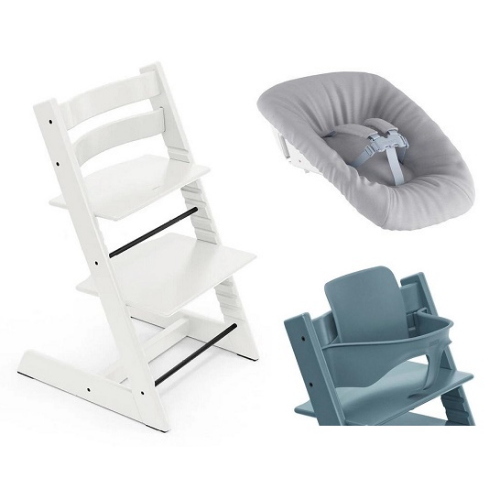 Stokke Seggiolone per neonati Tripp Trapp 3 in 1 White con Newborn