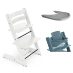 Stokke Seggiolone Tripp Trapp 3 in 1 White con vassoio