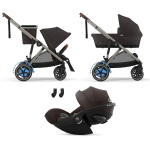 Cybex Trio e-Gazelle S Chocolate Brown con Cloud G3 Plus I-Size