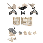 Mega Kit Nascita neonato Trio Balios con Sleepi V3 e Tripp Trapp 4 in 1