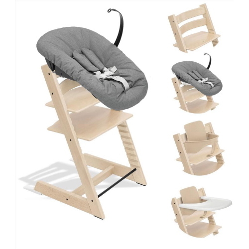 Kit Nascita neonato Trio Yoyo 3 con isofix e kit Tripp Trapp