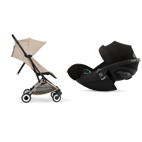Cybex passeggino Orfeo Almond Beige con Cloud G3 Plus i-Size