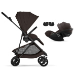 Cybex 2-in-1 Melio Carbon Chocolate Brown con Cloud G3 Plus I-Size