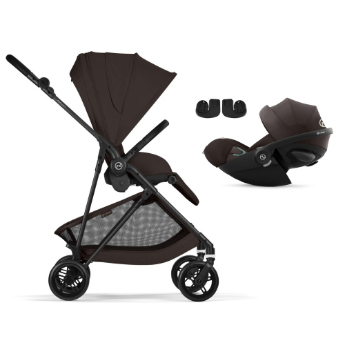 Cybex 2-in-1 Melio Carbon Chocolate Brown con Cloud G3 Plus I-Size