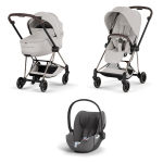 Cybex Trio Mios Style Champagne Gold-City Grey con Cloud T Plus
