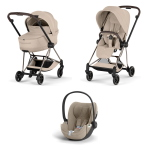 Cybex Trio Mios Style Champagne Gold-Cozy Beige con Cloud T Plus