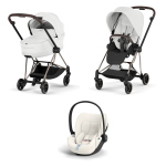 Cybex Trio Mios Style Champagne Gold-Off White con Cloud T Plus