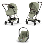 Cybex Trio Mios Style Champagne Gold-Sage Green con Cloud T Plus