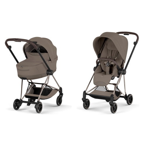 Cybex Trio Mios Style Champagne Gold-Coconut Brown con Cloud T Plus