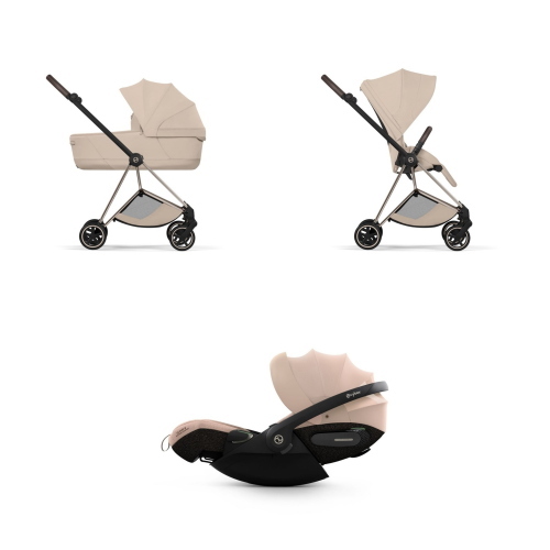 Trio Cybex Mios Rosegold Cozy Beige con ovetto Cloud S Comfort Cozy Beige