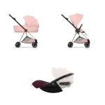 Trio Cybex Mios Champagne Gold Peach Pink con ovetto Cloud S Style Quartz Pink