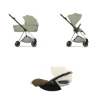 Trio Cybex Mios Champagne Gold Sage Green con  Cloud S Style Jade Green