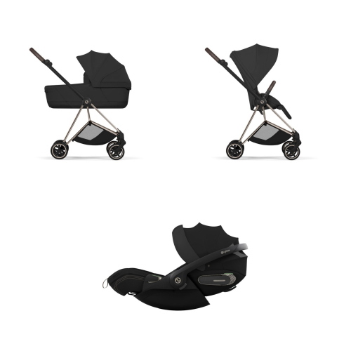 Trio Cybex Mios Rosegold Sepia Black con Cloud S Style Sepia Black