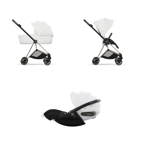Trio Cybex Mios Champagne Gold Off White con ovetto Cloud S Style Off White