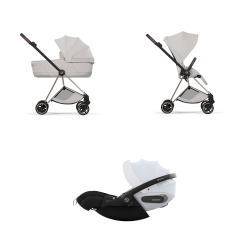 Trio Cybex Mios Chrome City Grey con ovetto Cloud S Style Misty Grey