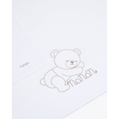 Nanan Set Lenzuola Carrozzina 3 Pezzi Sweet Dots Bianco