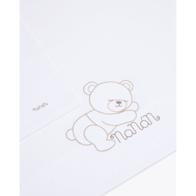 Nanan Set Lenzuola Carrozzina 3 Pezzi Sweet Dots Bianco