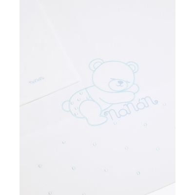 Nanan Set Lenzuola Lettino 3 Pezzi Sweet Dots Azzurro