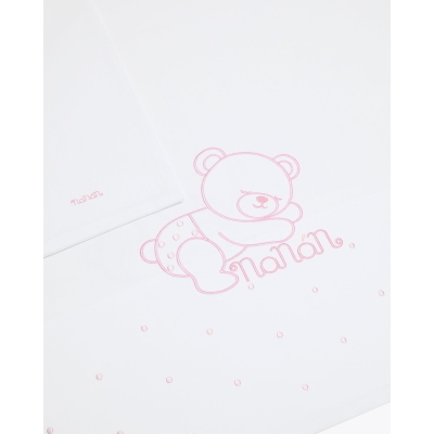 Nanan Set Lenzuola Lettino 3 Pezzi Sweet Dots Rosa