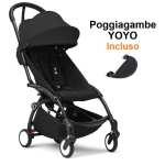 Stokke Passeggino Yoyo 3 Black con Poggiagambe