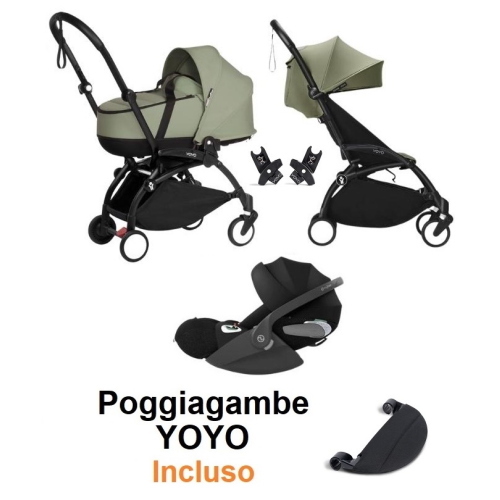 Stokke Trio Yoyo 3 Olive con Cybex Cloud T I-Size