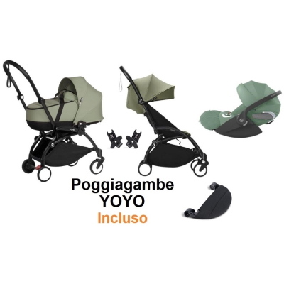 Kit Nascita neonato Trio Yoyo 3 con isofix e kit Tripp Trapp