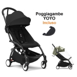 Stokke Passeggino Yoyo 3 Black con parapioggia e Poggiagambe