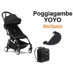 Passeggino Yoyo 3 Black con Zaino e poggiagambe