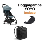 Stokke Passeggino Yoyo 3 Aqua con Zaino e poggiagambe