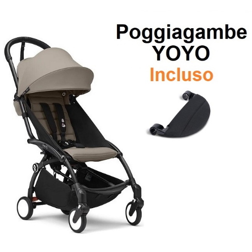 Stokke Passeggino Yoyo 3 Taupe con Poggiagambe