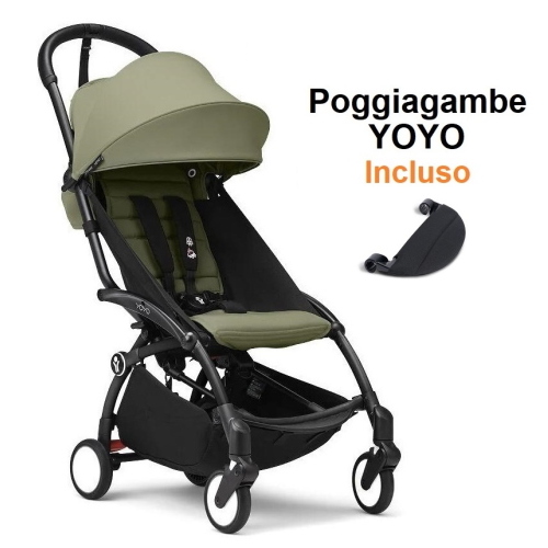 Passeggino Stokke Yoyo 3 Olive con Poggiagambe